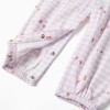 Cotton gingham sleepsuit for newborn and baby girls, lilac/white
