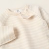 Striped Knitted Set for Newborns, Beige