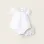 Bodysuit-Blouse + Bloomers for Newborn Girls, White/Blue/Pink