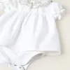 Bodysuit-Blouse + Bloomers for Newborn Girls, White/Blue/Pink