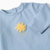 Sweatshirt with embroidered sun + trousers for newborn boys, blue