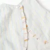 Striped cotton blouse + bloomers B&S for newborn girls, white/yellow/blue
