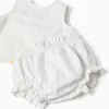 Striped cotton blouse + bloomers B&S for newborn girls, white/yellow/blue