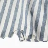 Striped jumpsuit in linen You&Me for newborn boys, white/blue