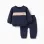 Brushed sweatshirt and joggers set for newborn boys, navy blue