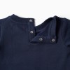 Brushed sweatshirt and joggers set for newborn boys, navy blue