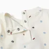 Brushed jogging set with bouclé embroidery for newborn boys, white/blue