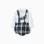 Bodysuit + checked shorts B&S for newborn boys, white/blue/green/beige