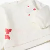Brushed set with Minnie print for newborn girls, white/light pink
