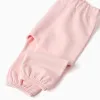 Brushed set with Minnie print for newborn girls, white/light pink