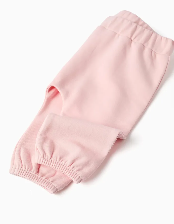 Brushed set with Minnie print for newborn girls, white/light pink