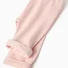 Brushed set with floral print for newborn girls, white/light pink