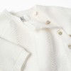 3-piece knitted cotton set for newborns, white