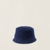 Twill Hat with Side Straps for Newborns and Babies, Dark Blue