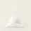 Cotton sun hat with broderie anglaise for newborn girls, white