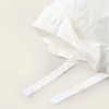 Cotton sun hat with broderie anglaise for newborn girls, white