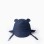 Cotton denim legionnaire hat with 3D ears for newborn boys, dark blue