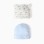 Pack of 2 cotton beanies with Mickey motif for newborn boys, blue/white
