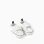 Synthetic Leather Trainers for Newborn Boys, White/Dark Blue