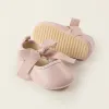 Satin Bow Ballerina Flats for Newborn Girls, Pink