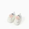 Trainers with Pompons for Newborn Girls, White/Pink