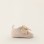 Shoes with Touch Fastener and Bow for Newborn Girls, Beige