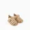 Fisherman sandals in suedette with touch-fastener for newborns, beige