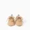 Suedette shoes with brogue detail for newborn boys, camel
