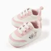 Pre-walker trainers with Minnie print for newborn girls, pink/white
