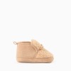 Pre-walker boots with faux shearling lining for newborns, beige