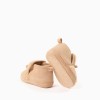 Pre-walker boots with faux shearling lining for newborns, beige