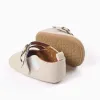 Pre-walker ballerina shoes for newborn girls, light beige
