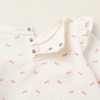 Brushed Sweatshirt with Ruffles for Newborn Girls 'Bows', White