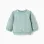 Cotton sweatshirt with motif for newborn boys, light green
