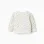 Brushed sweatshirt with colourful pattern for newborns, white