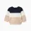 Brushed sweatshirt with colour block for newborn boys, blue/white/beige