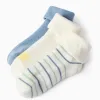 3 pairs socks with terry lining for newborn and baby boys, multicolour