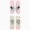Pack of 2 non-slip socks with Minnie prints for baby girls, pink/grey