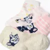 4 pairs of socks with Minnie & Figaro prints for baby girls, multicolour