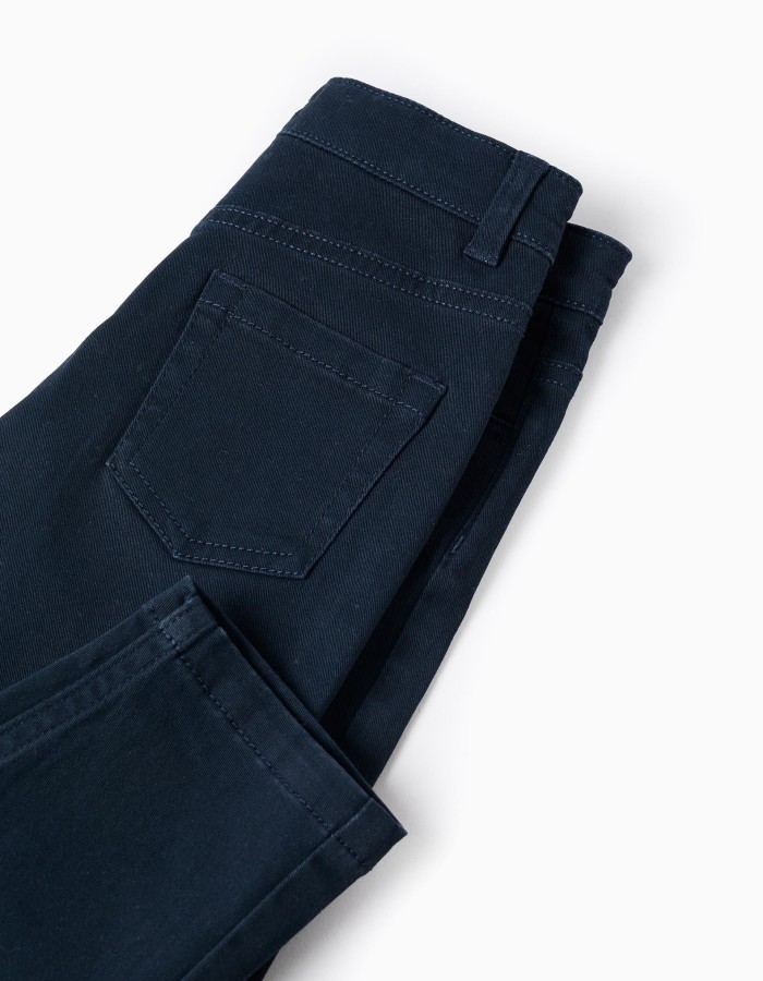 Twill Trousers for Baby Boys, Dark Blue