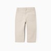 Twill Trousers for Baby Boys, Beige
