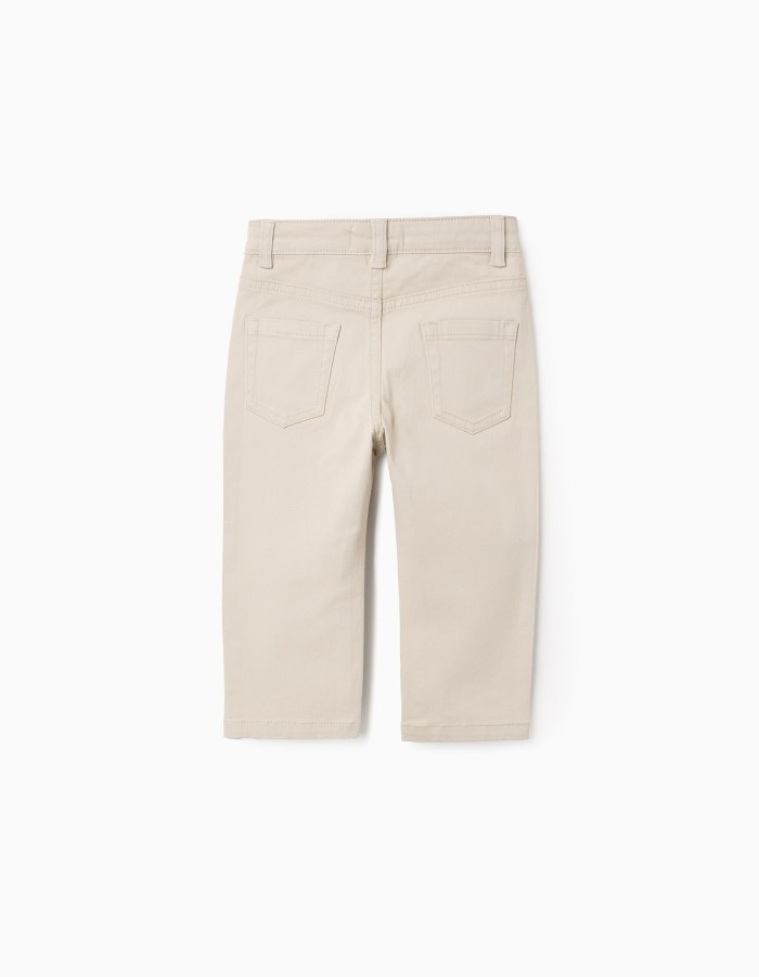 Twill Trousers for Baby Boys, Beige