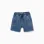 Midi denim shorts with drawstring for baby boys, blue