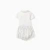 Polo-bodysuit + striped shorts B&S for newborn boys, multicolour