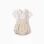 Cotton bodysuit and jumpsuit set for newborn boys, white/beige