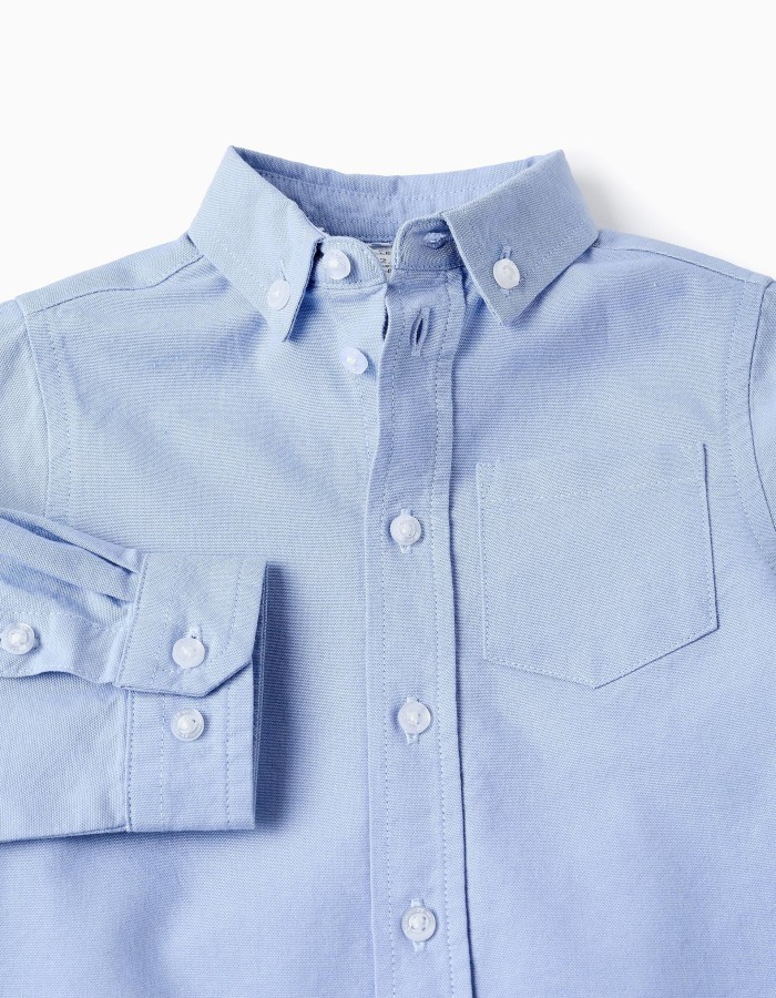 Cotton Shirt for Baby Boys, Light Blue