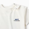Cotton T-shirt with Art Thinkers prints for baby boys, white