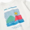 Cotton T-shirt with Art Thinkers prints for baby boys, white