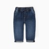 Denim Trousers with Drawstring 'Comfort Denim' for Baby Boys, Dark Blue