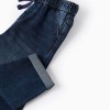 Denim Trousers with Drawstring 'Comfort Denim' for Baby Boys, Dark Blue